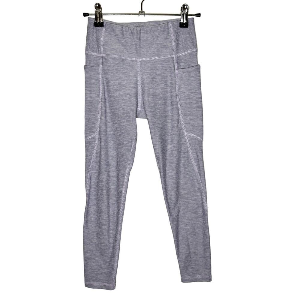 Hanna Andersson Girl 8 Purple Leggings Pockets Stretch Solid Active Casual Comfy